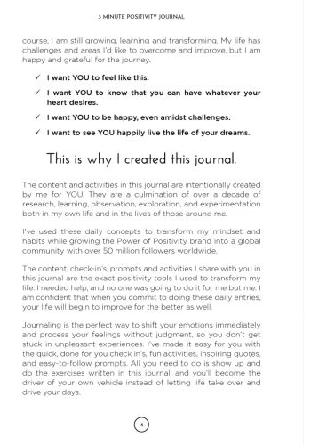 3 Minute Positivity Journal view 2