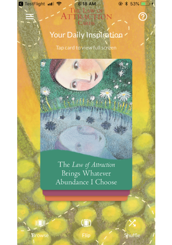 The Law of Attraction Cards App view 2