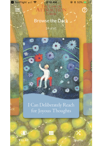 The Law of Attraction Cards App view 3